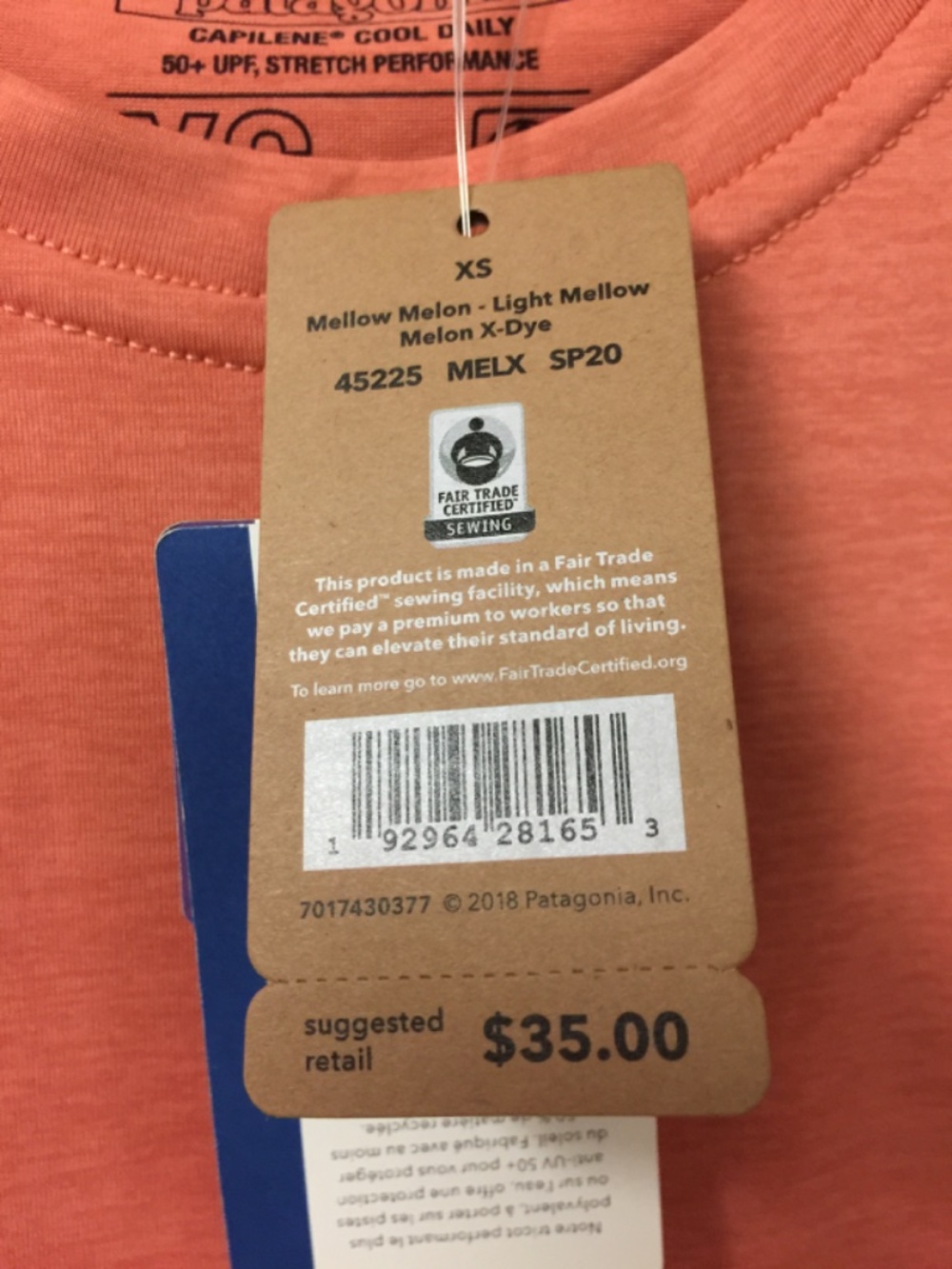 Women's Capilene Cool Daily Shirt - Melon color - Picture 3 of 3
